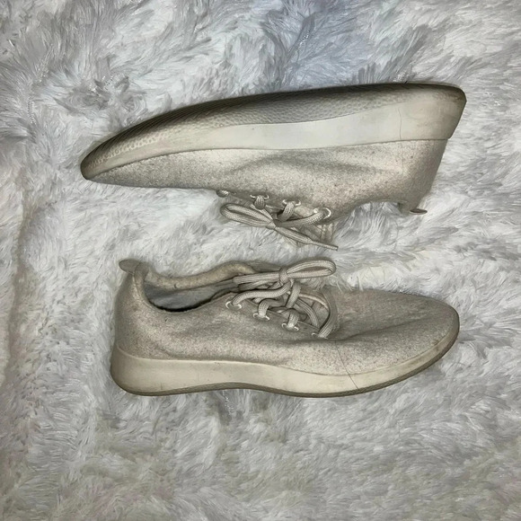 Allbird White Wool Sneakers Size Womens 8 - Picture 3 of 7